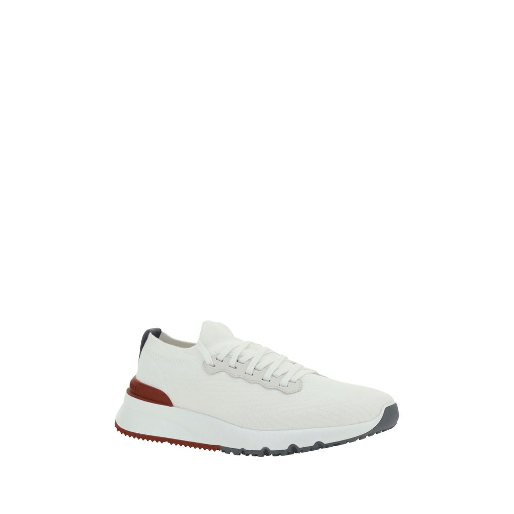 Brunello Cucinelli White Rubber Low Top Sneakers for Men