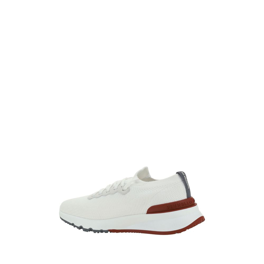 Brunello Cucinelli White Rubber Low Top Sneakers for Men