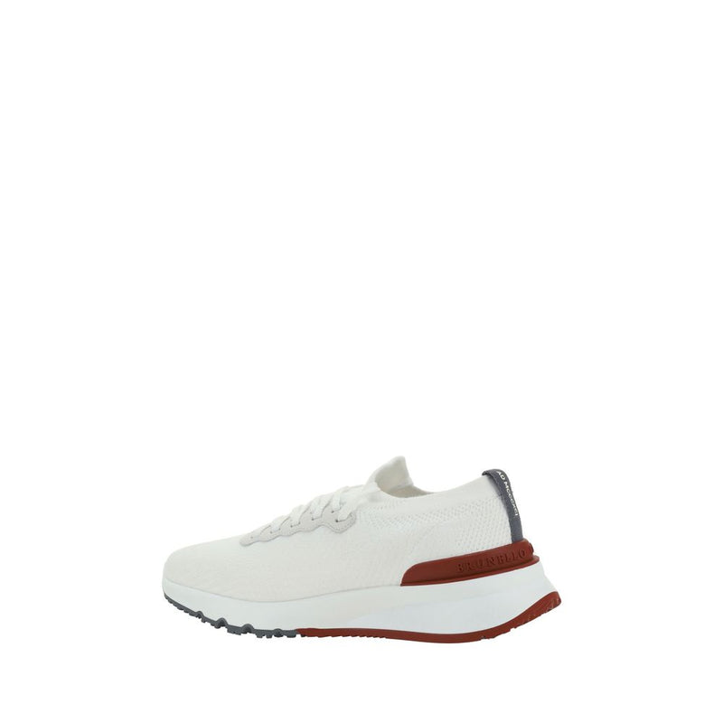 Brunello Cucinelli White Rubber Low Top Sneakers for Men