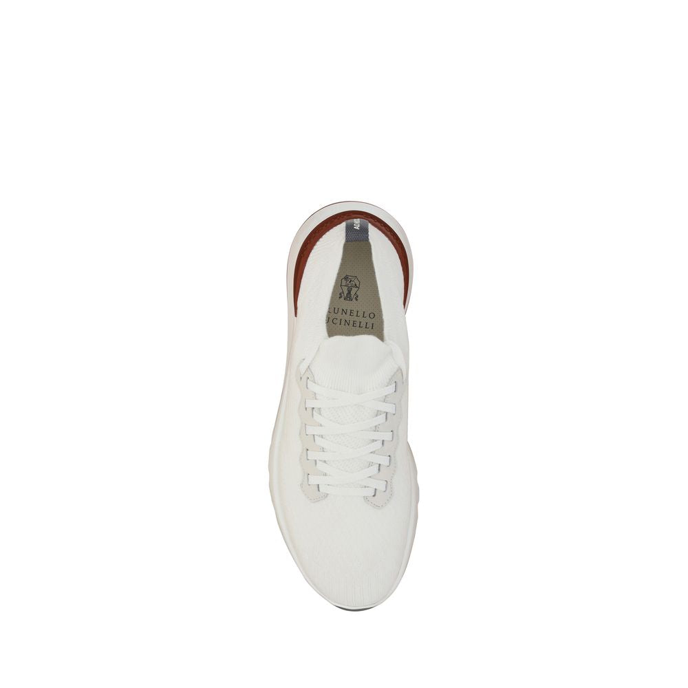 Brunello Cucinelli White Rubber Low Top Sneakers for Men