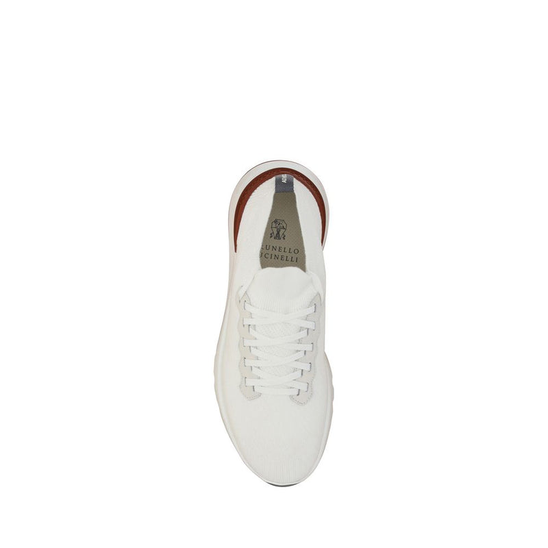 Brunello Cucinelli White Rubber Low Top Sneakers for Men