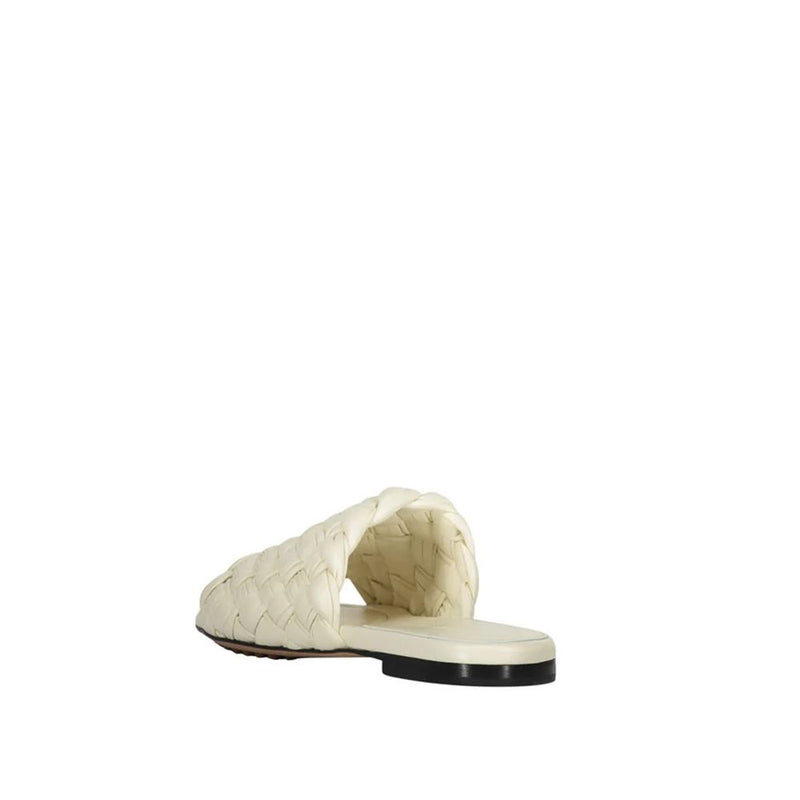 Bottega Veneta White Lamb Leather Mules for Women