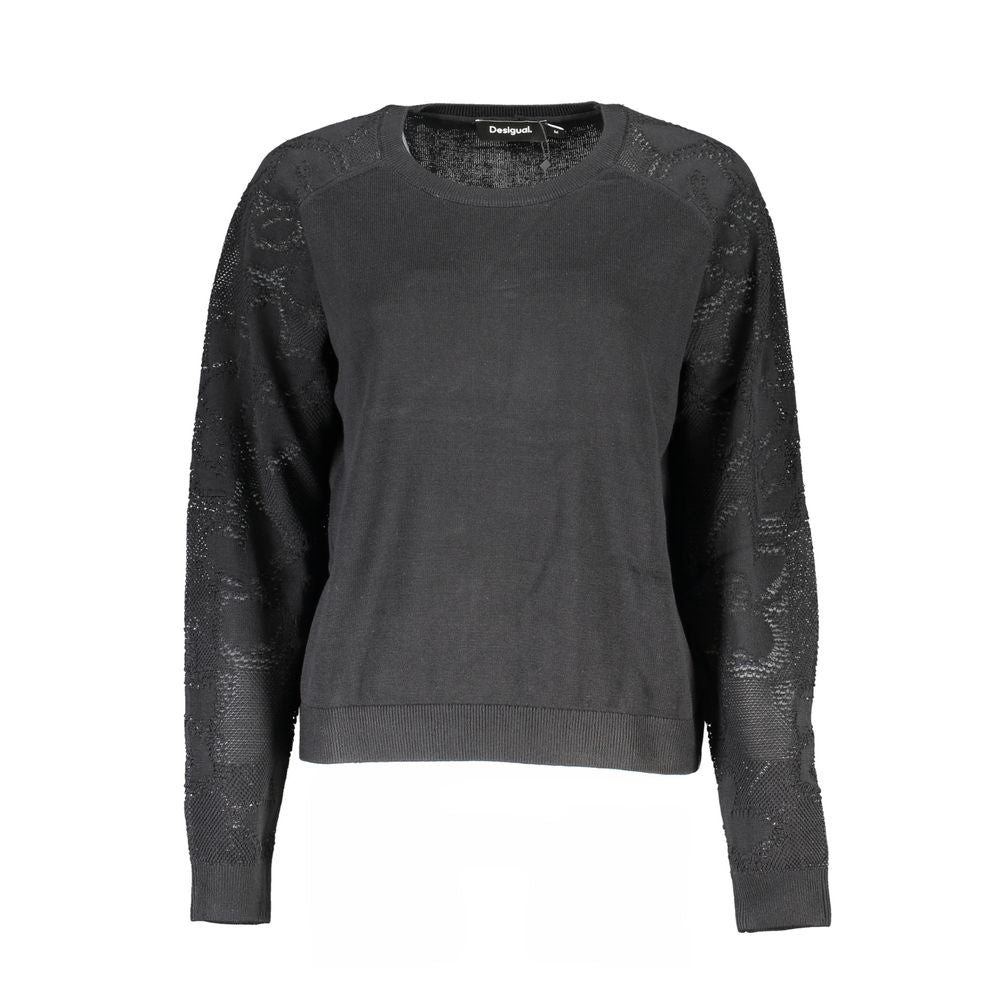 Desigual Black Cotton Women Sweater - Stylish & Comfortable