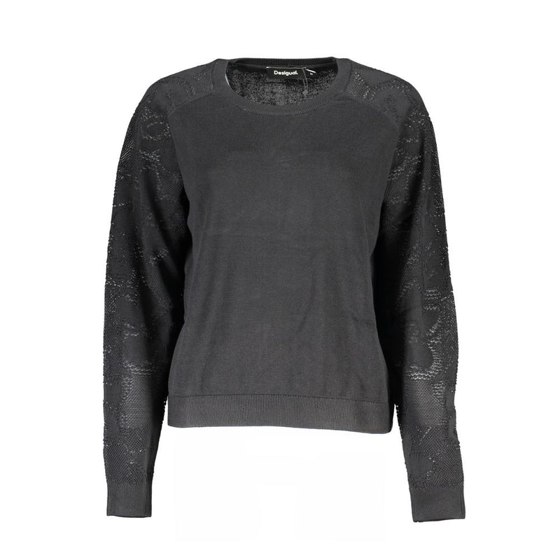 Desigual Black Cotton Women Sweater - Stylish & Comfortable