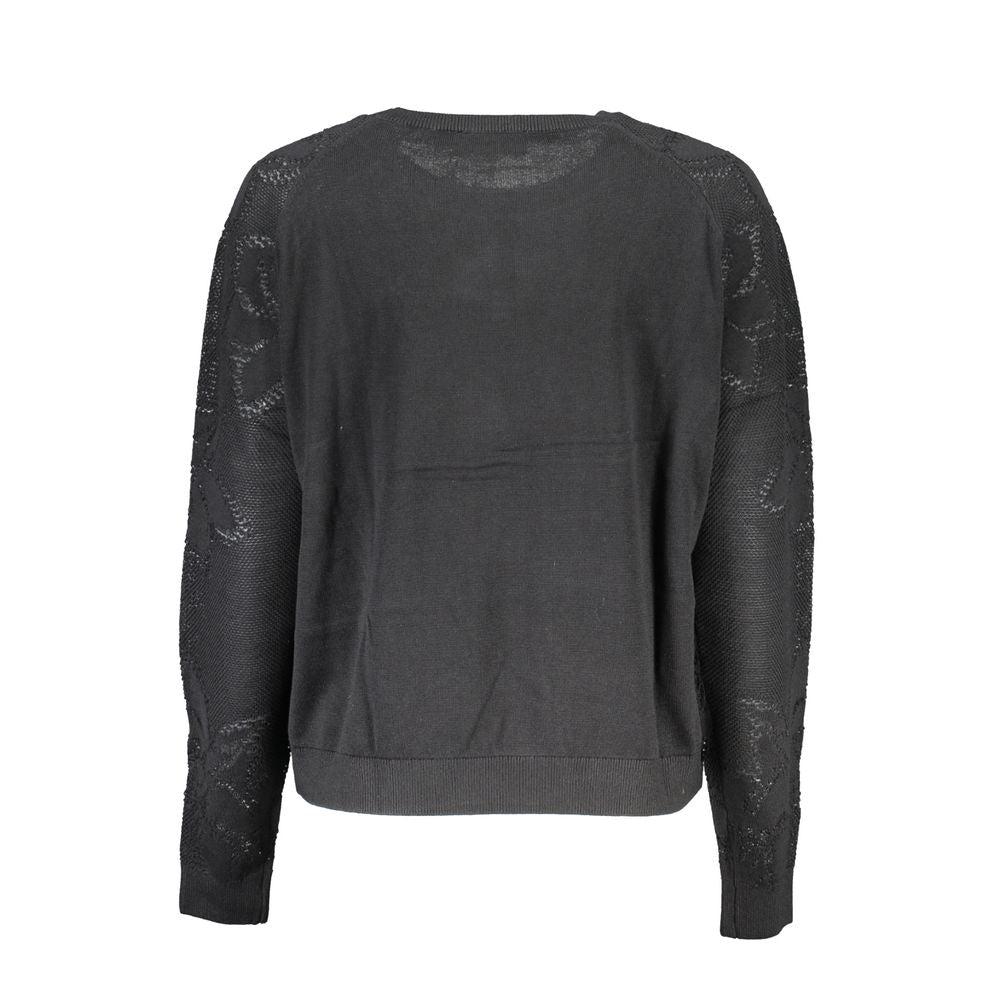 Desigual Black Cotton Women Sweater - Stylish & Comfortable
