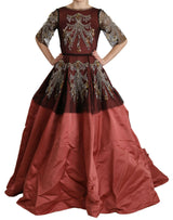 Robe de princesse en soie Dolce &amp; Gabbana, brodée de cristaux, modèle Crystal Chandelier.