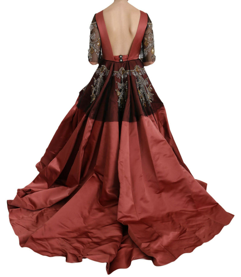 Robe de princesse en soie Dolce &amp; Gabbana, brodée de cristaux, modèle Crystal Chandelier.