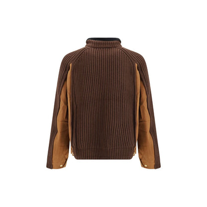 Sacai Beige Cotton Biker Jacket