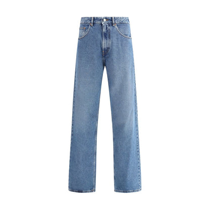 MM6 Blue Cotton Straight-Leg Jeans