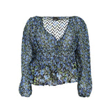 Desigual Blue Pattern Blouse for Women - Stylish & Versatile
