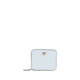 PINKO Light Blue Calf Leather Bos Taurus Wallet - Elegant & Practical