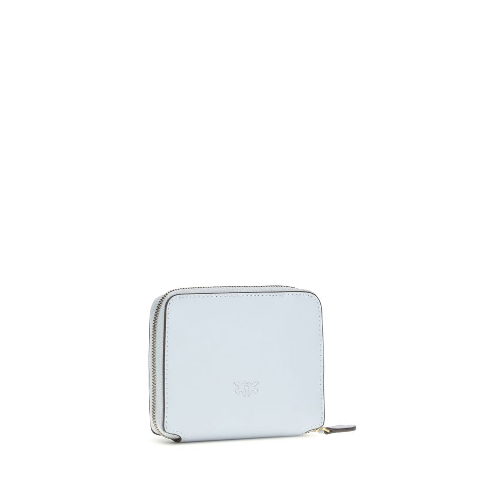 PINKO Light Blue Calf Leather Bos Taurus Wallet - Elegant & Practical