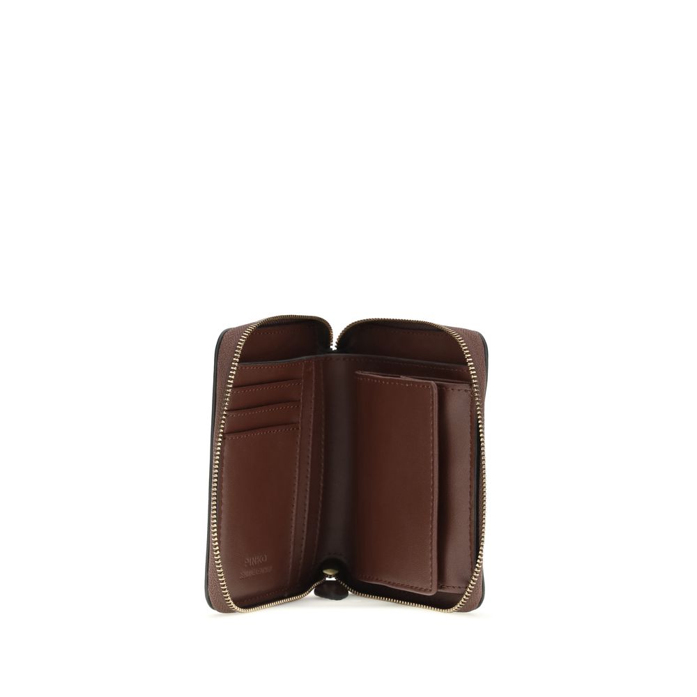PINKO Brown Calf Leather Bos Taurus Wallet - Chic & Practical