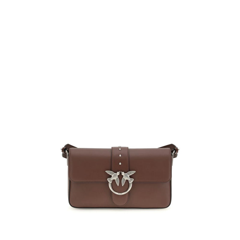 PINKO Love One Shoulder Bag - Sac en cuir marron élégant