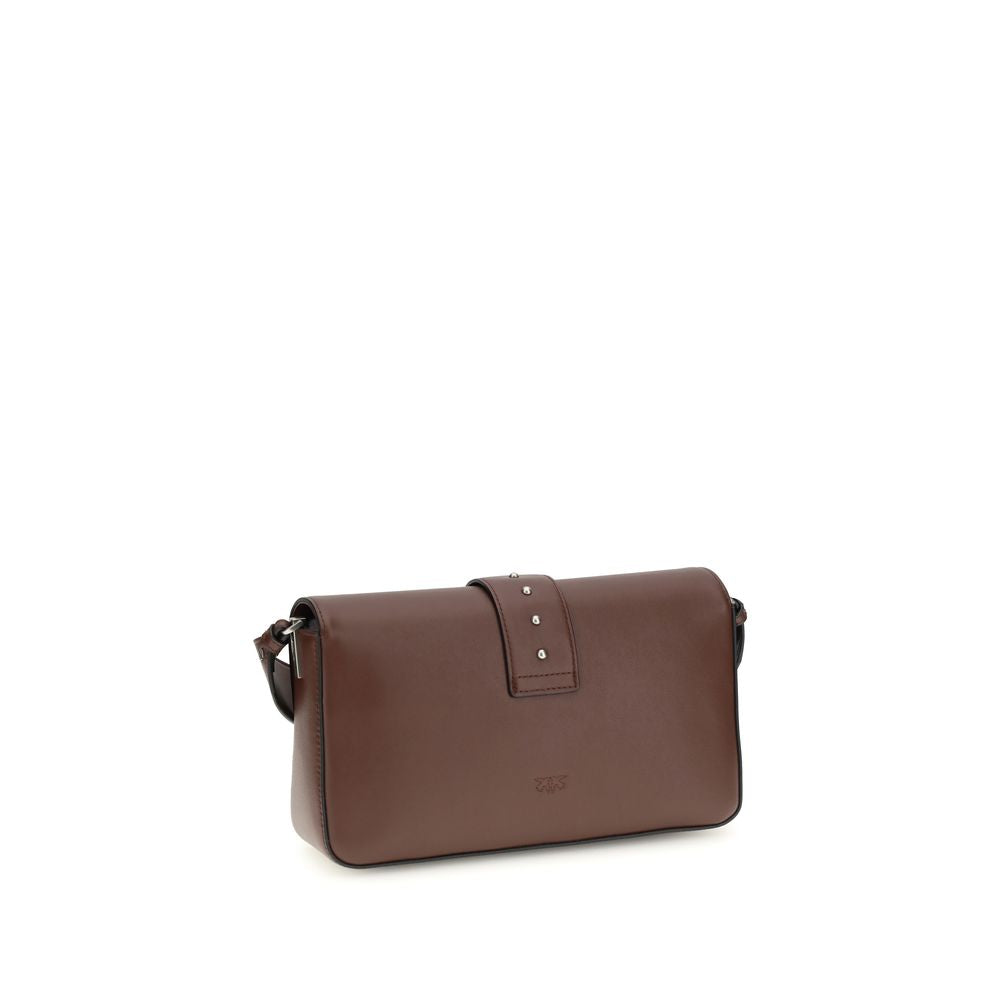 PINKO Love One Shoulder Bag - Sac en cuir marron élégant
