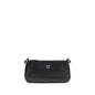 PINKO Black Calf Leather Bos Taurus Shoulder Bag