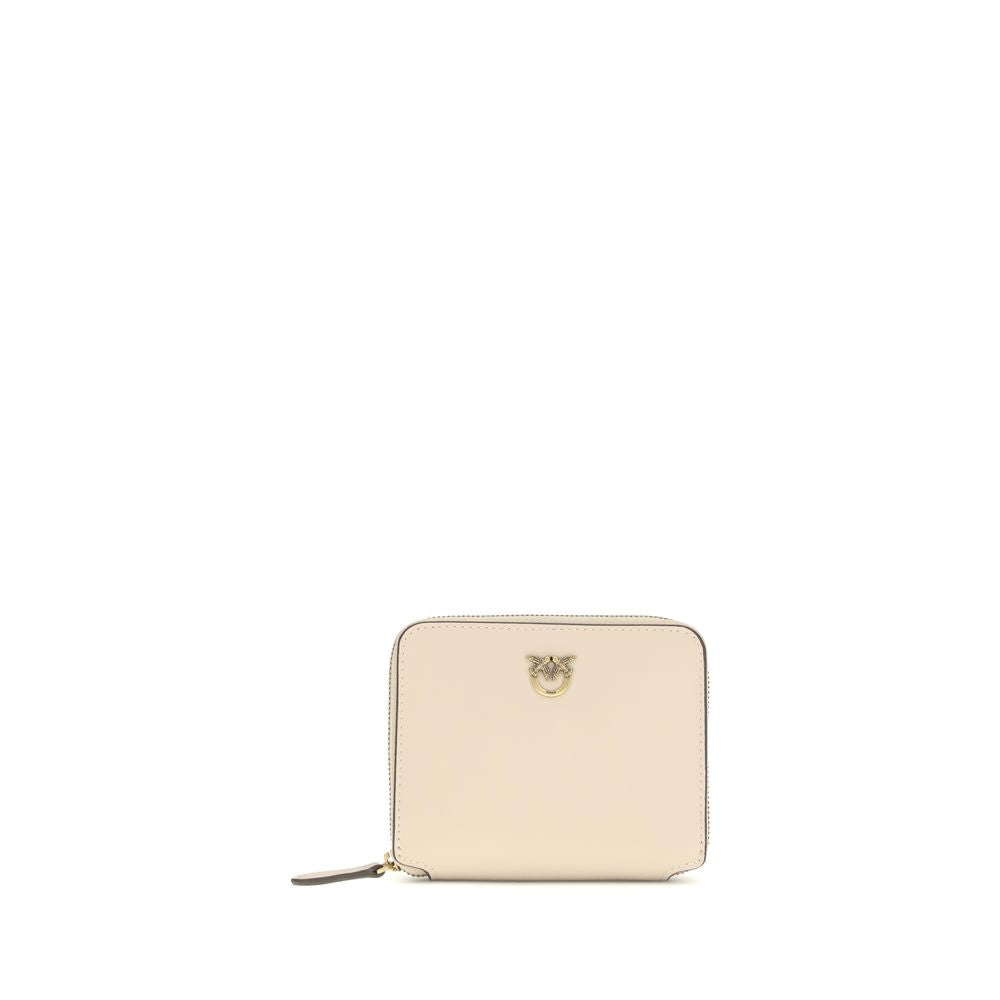 PINKO Beige Calf Leather Bos Taurus Wallet - Elegant & Functional