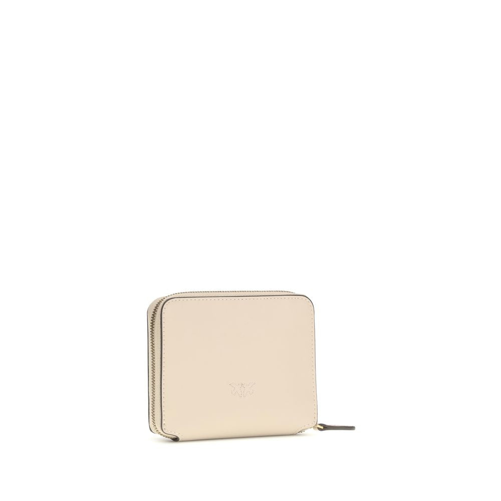 PINKO Beige Calf Leather Bos Taurus Wallet - Elegant & Functional