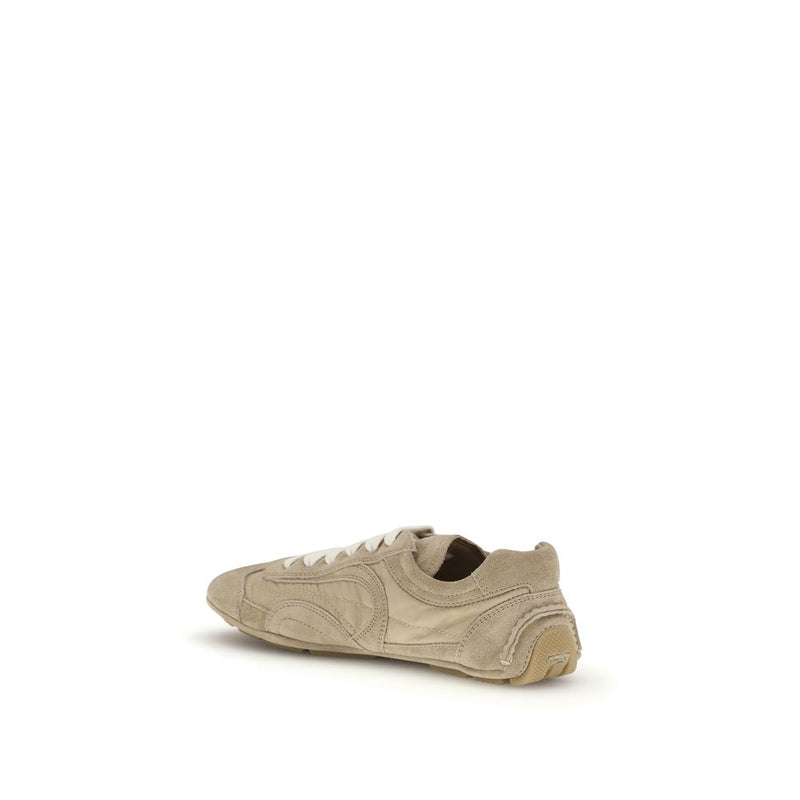 Prada Montecarlo Beige Lamb Ovis Aries Athletic Sneakers