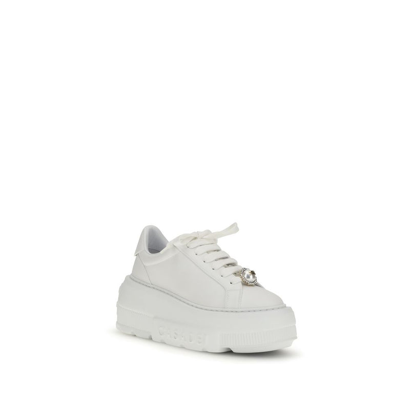 Casadei Nexus White Rubber Platform Sneakers for Women