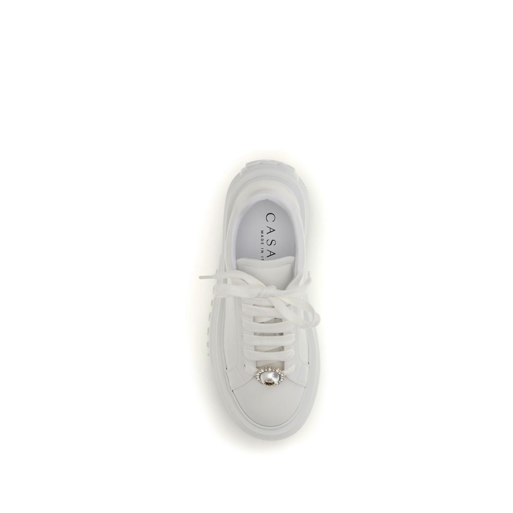 Casadei Nexus White Rubber Platform Sneakers for Women
