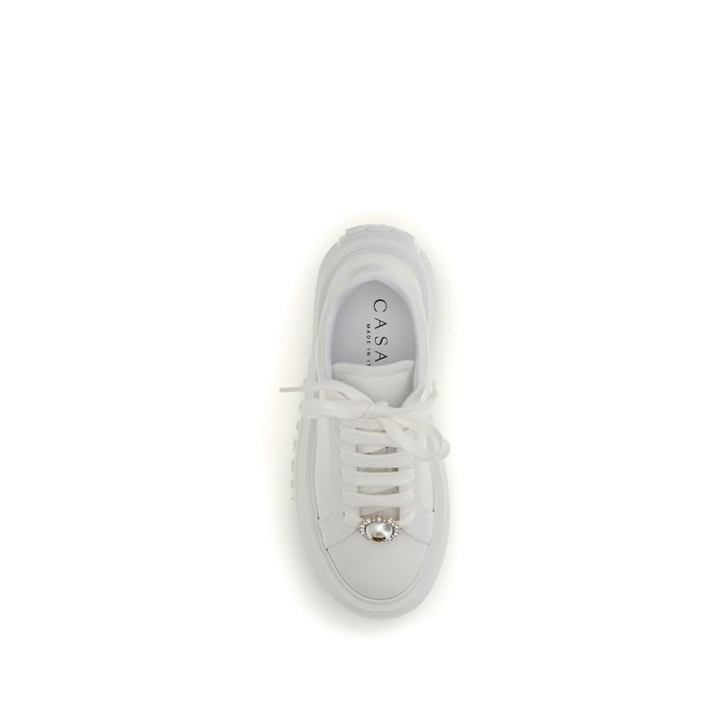Casadei Nexus White Rubber Platform Sneakers for Women