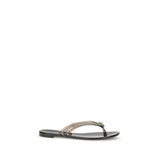 Casadei Black Polyurethane Flat Sandals - Élégance et Confort