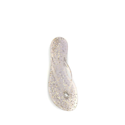 Casadei Gold Polyurethane Flat Sandals