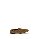 Gucci Brown Calf Leather Bos Taurus Slip-On Loafers for Women