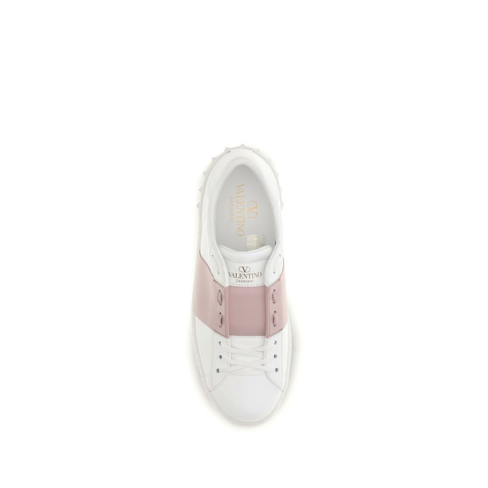 Valentino Garavani White Calf Leather Bos Taurus Sneakers