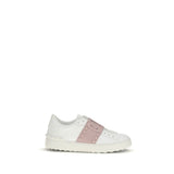 Valentino Garavani White Calf Leather Bos Taurus Sneakers