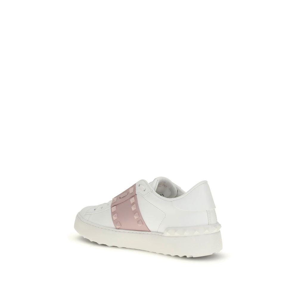 Valentino Garavani White Calf Leather Bos Taurus Sneakers