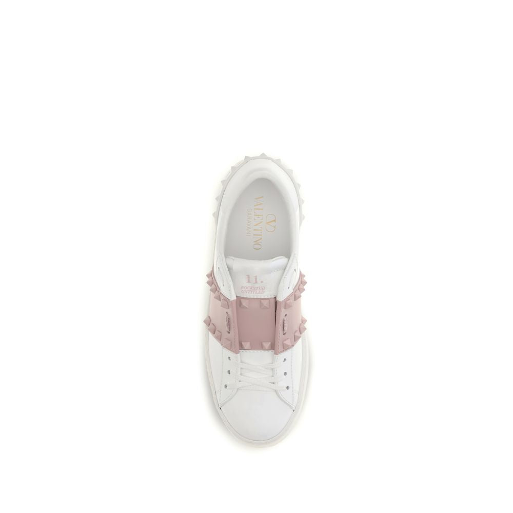 Valentino Garavani White Calf Leather Bos Taurus Sneakers