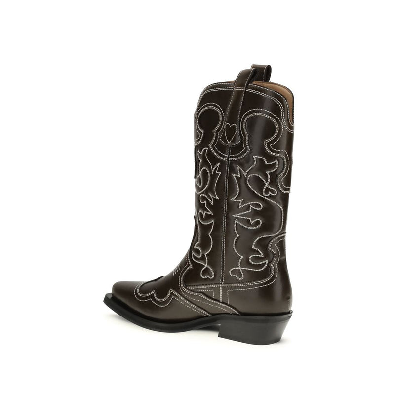 Ganni Bicolor Polyethylene Ankle Boots for Women
