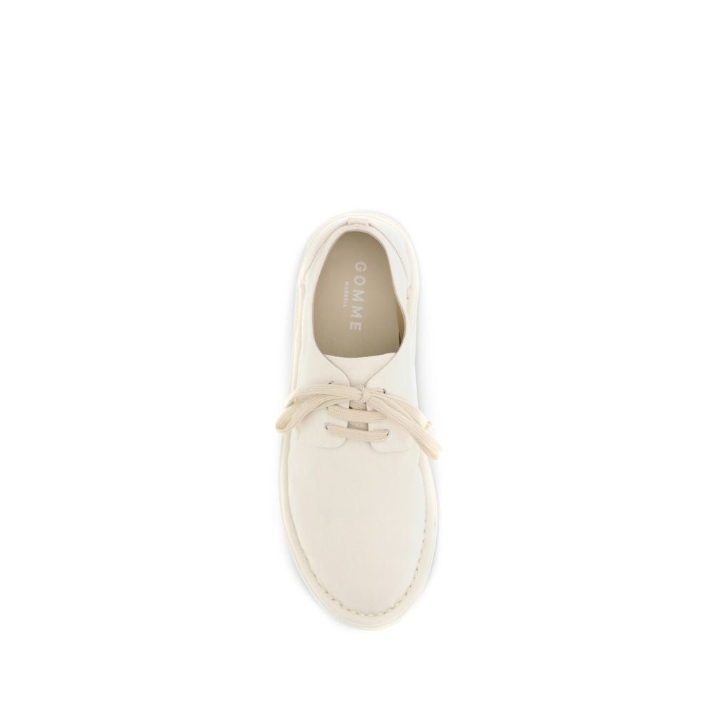 Marsell Sancrispa White Cotton Derby Lace-Ups