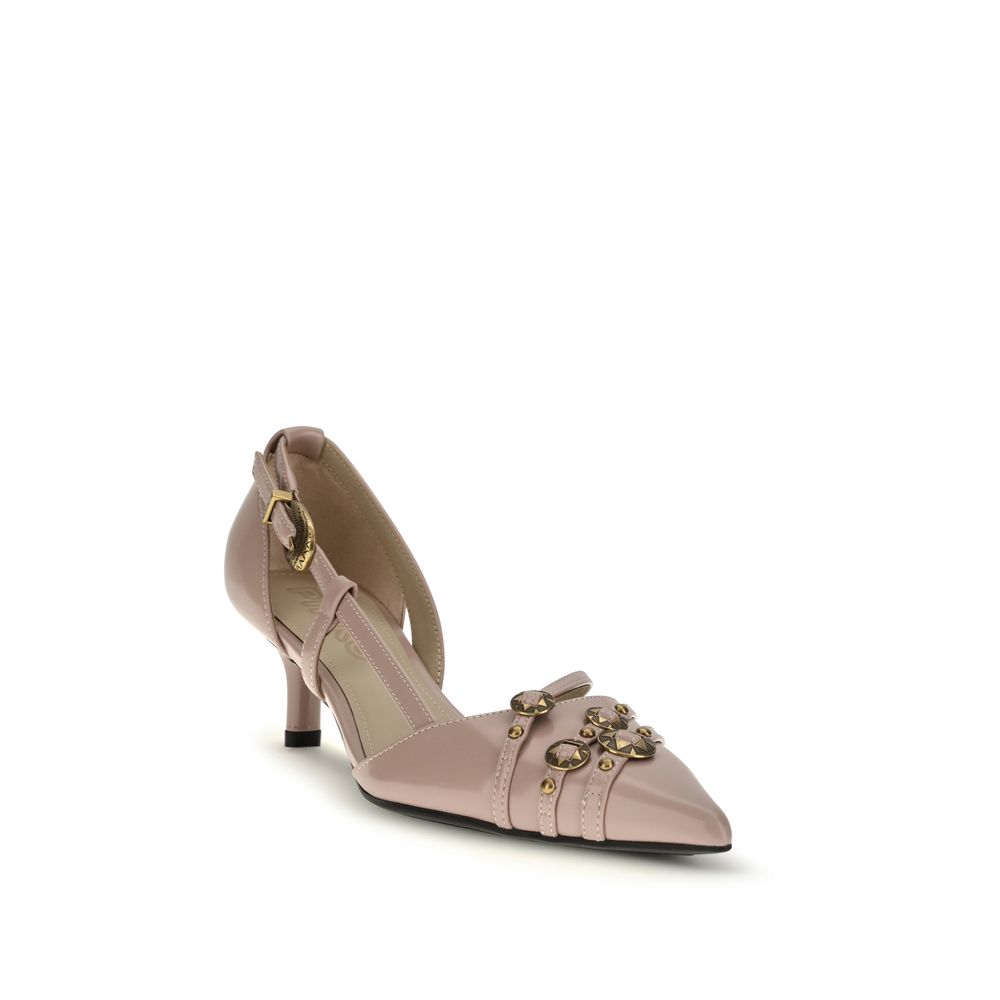 PINKO Gloria Multicolor Calf Leather Mid Heel Pumps