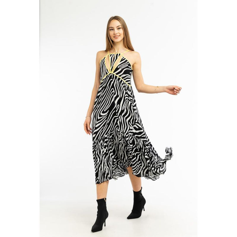 Patrizia Pepe Black Viscose Casual Dress - Elegant & Versatile