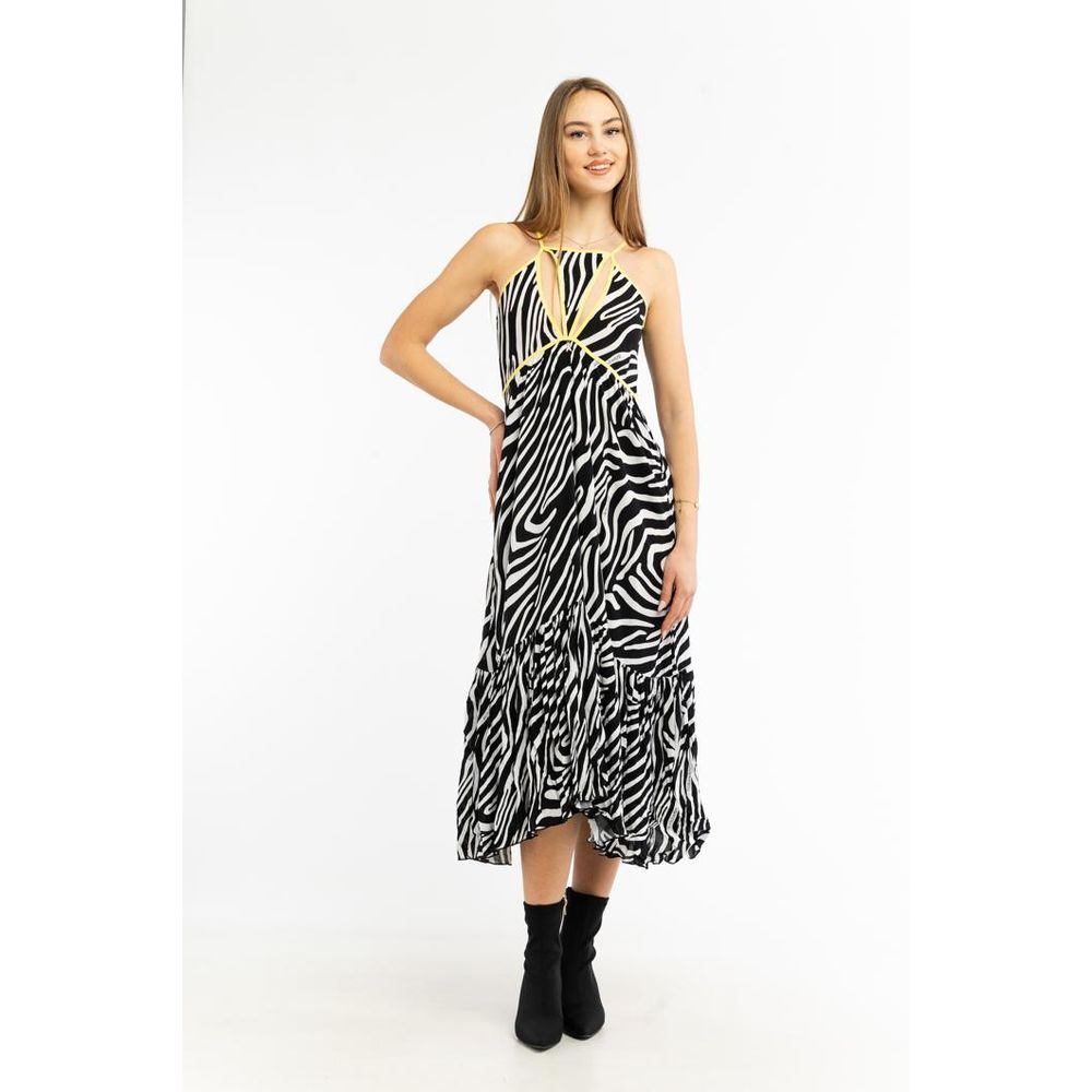Patrizia Pepe Black Viscose Casual Dress - Elegant & Versatile