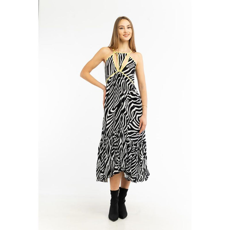 Patrizia Pepe Black Viscose Casual Dress - Elegant & Versatile