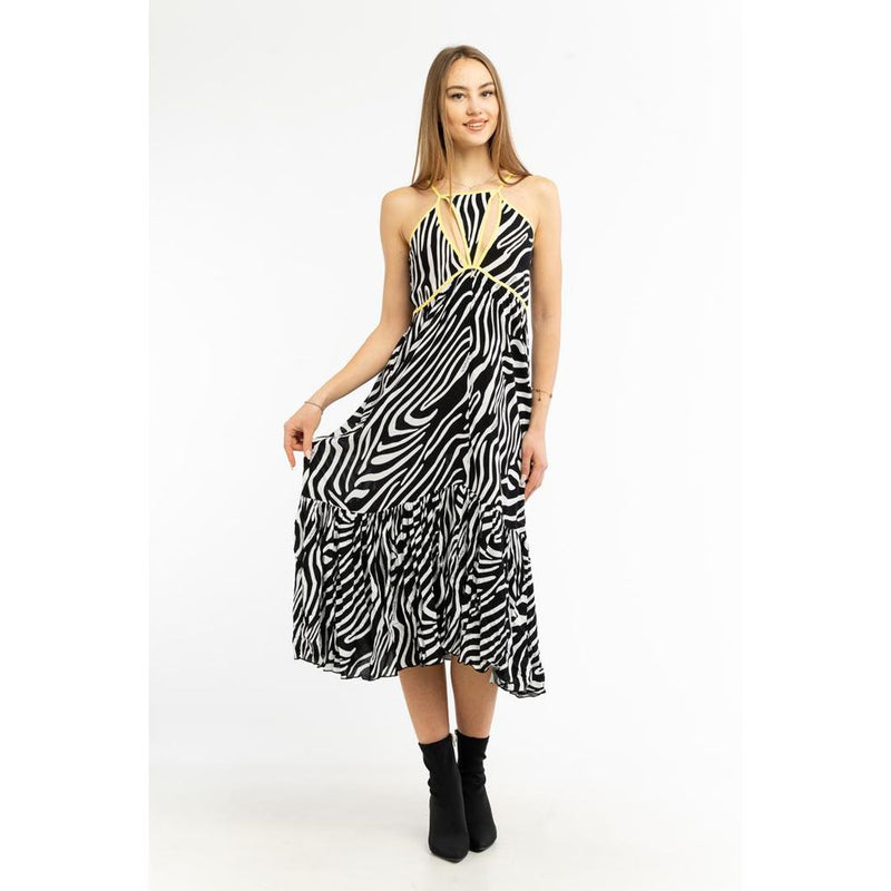 Patrizia Pepe Black Viscose Casual Dress - Elegant & Versatile