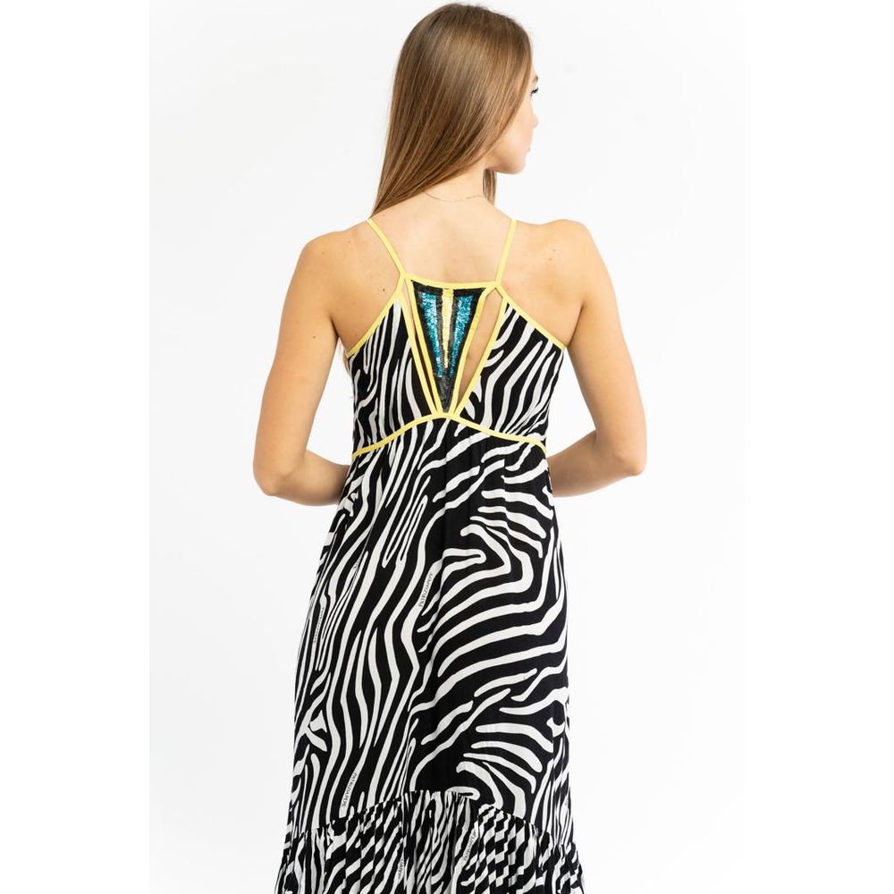 Patrizia Pepe Black Viscose Casual Dress - Elegant & Versatile