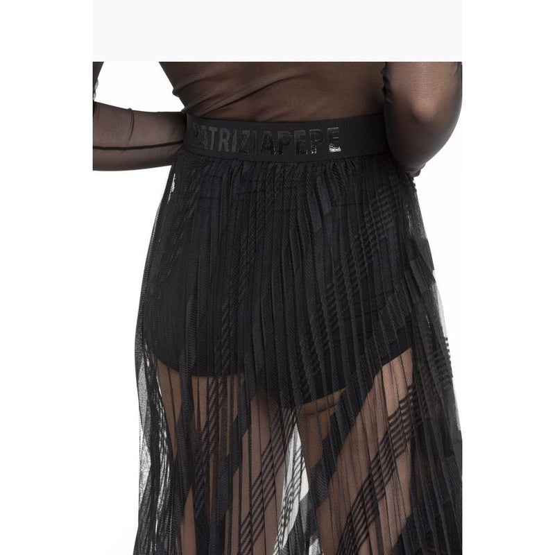 Patrizia Pepe Nero Jupe Longue en Polyester Noir