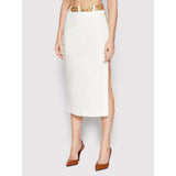 Patrizia Pepe White Viscose Long Skirt - Elegant & Versatile
