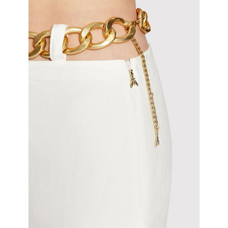 Patrizia Pepe White Viscose Long Skirt - Elegant & Versatile