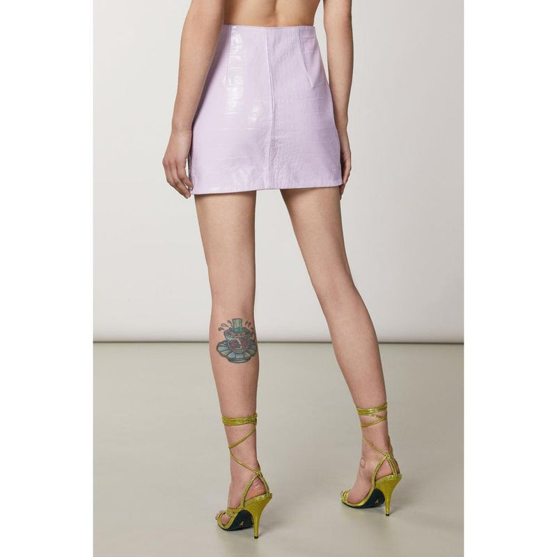 Patrizia Pepe Purple Leather Mini Skirt - Chic & Stylish