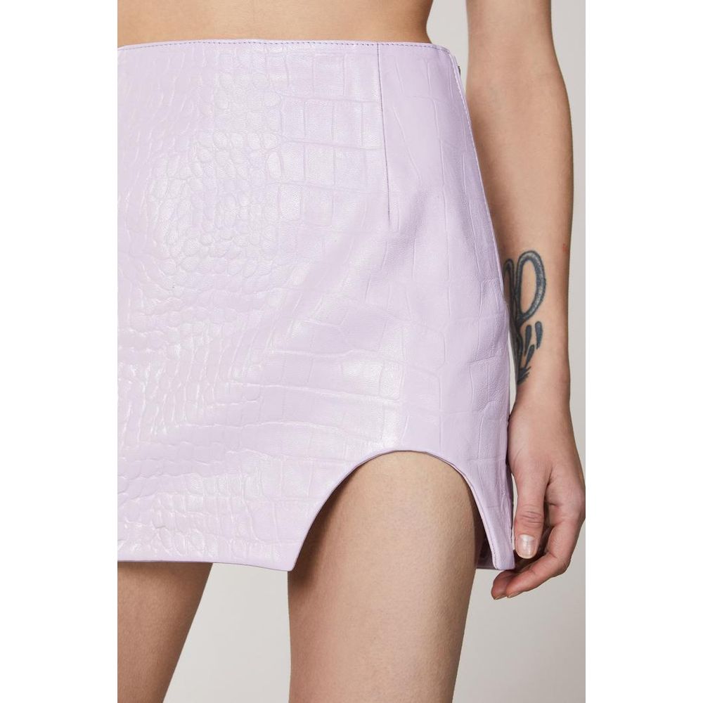 Patrizia Pepe Purple Leather Mini Skirt - Chic & Stylish