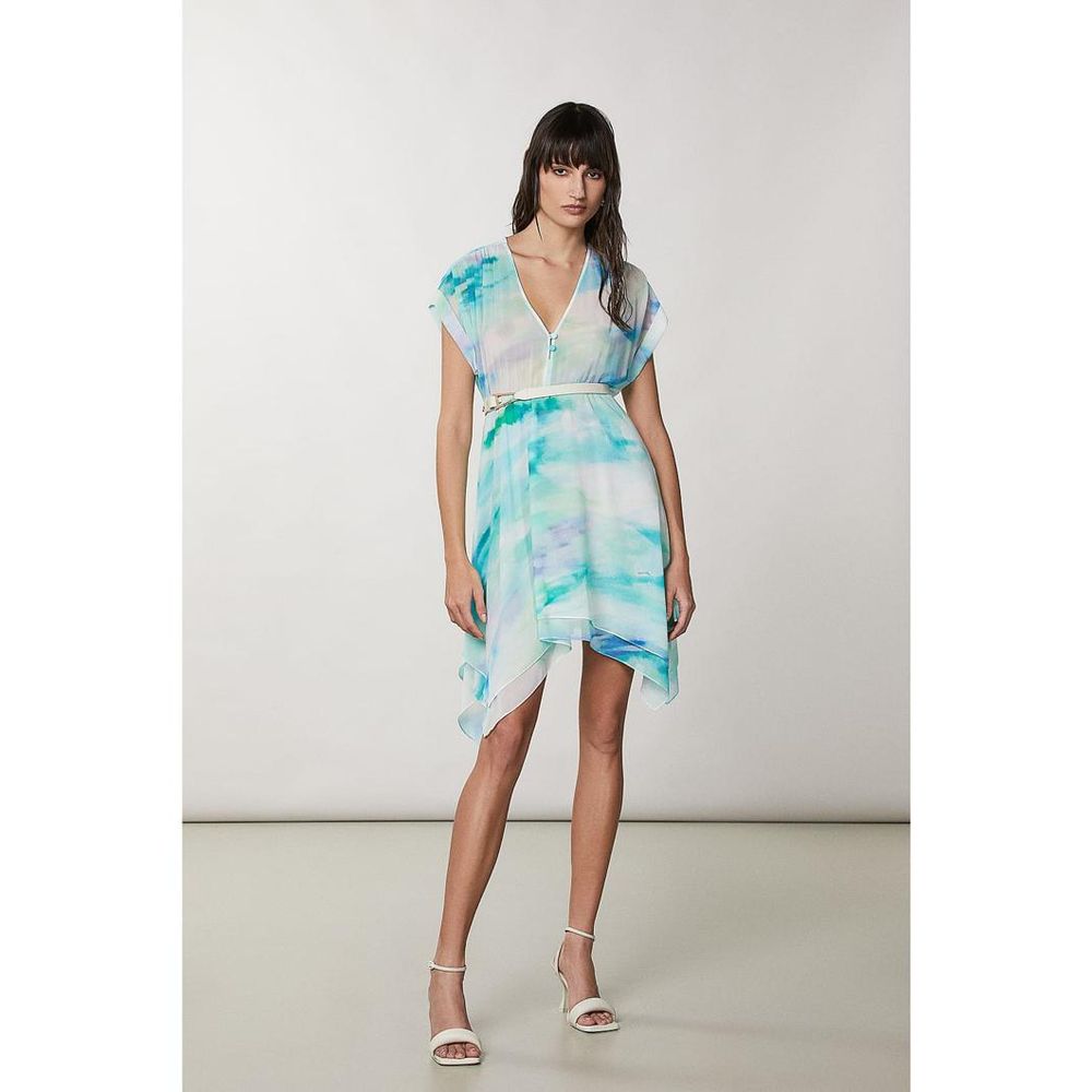 Patrizia Pepe Aquatic Camu Turquoise Casual Dress