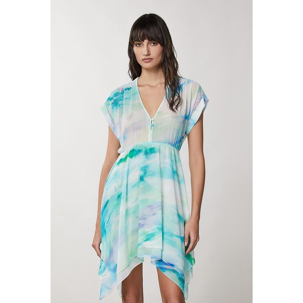 Patrizia Pepe Aquatic Camu Turquoise Casual Dress