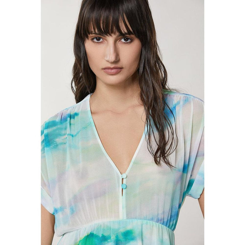 Patrizia Pepe Aquatic Camu Turquoise Dress - Casual Elegance