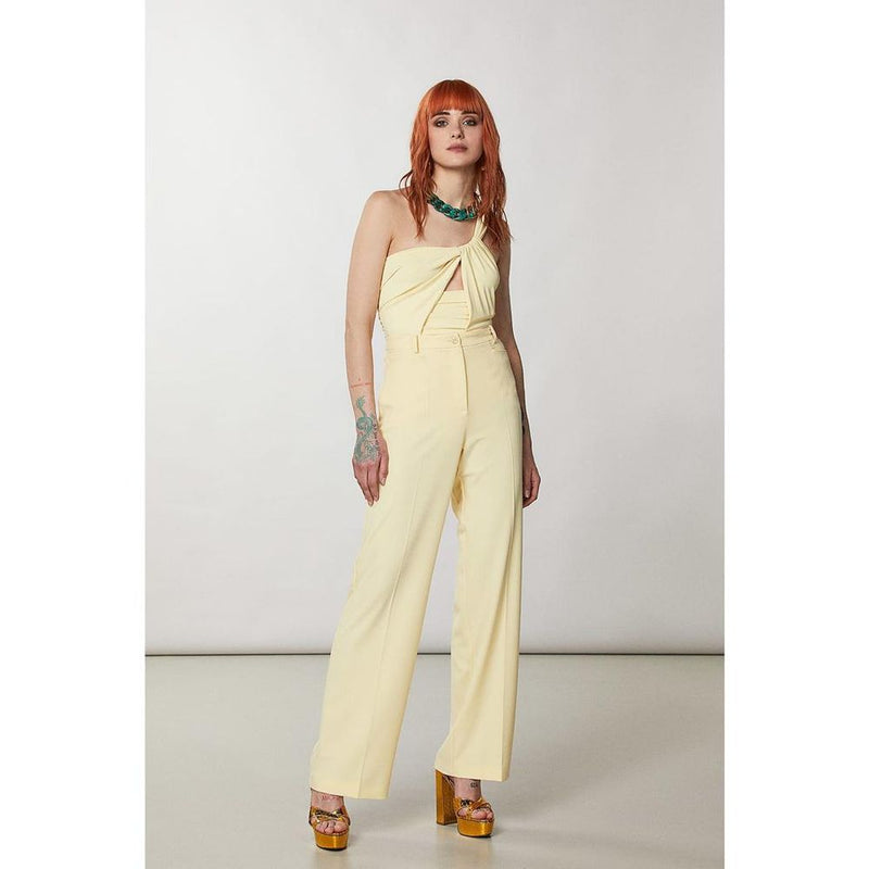 Patrizia Pepe Yellow Acetate Tank Top - Chic Clarity Yellow Style